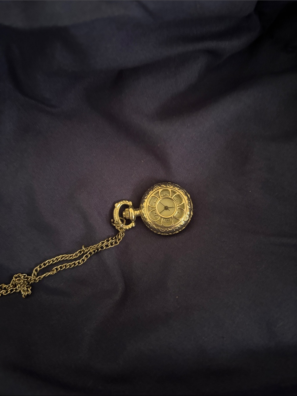 Silver Pocket Watch Necklace